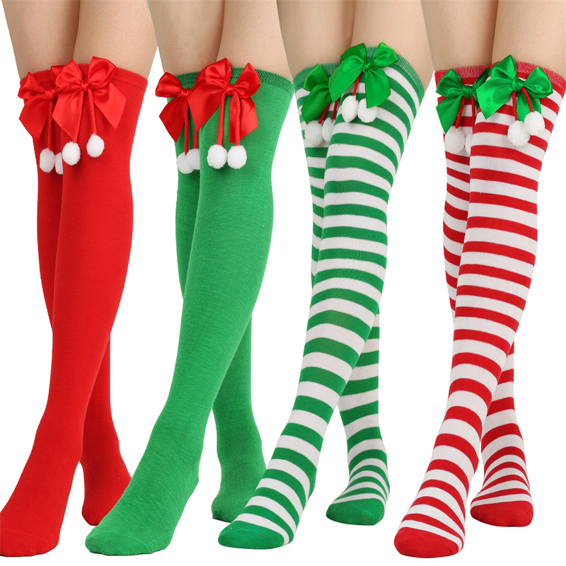 Women Fashion Over The Years - Chaussettes tricotées avec nœud papillon de