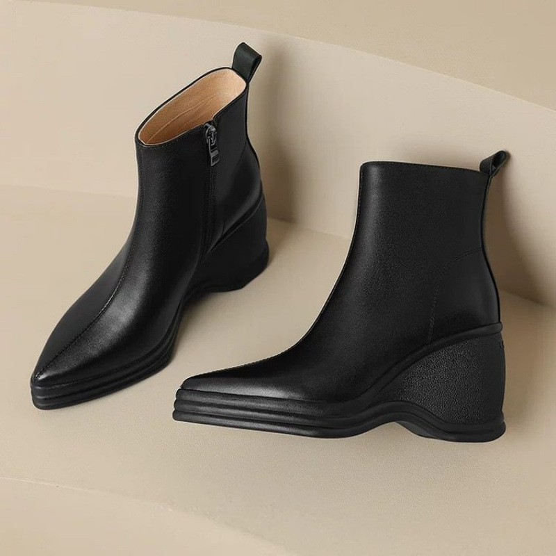 Women'S Fashion Korea - Nouvelles bottes à talons compensés pointues