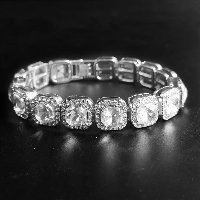 Women Fashion Over The Years - Bracelet Hip Hop Tennis en Argent