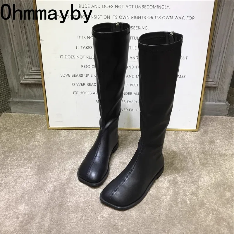 Women'S Fashion Korea - Bottes hautes extensibles pour femmes, Style
