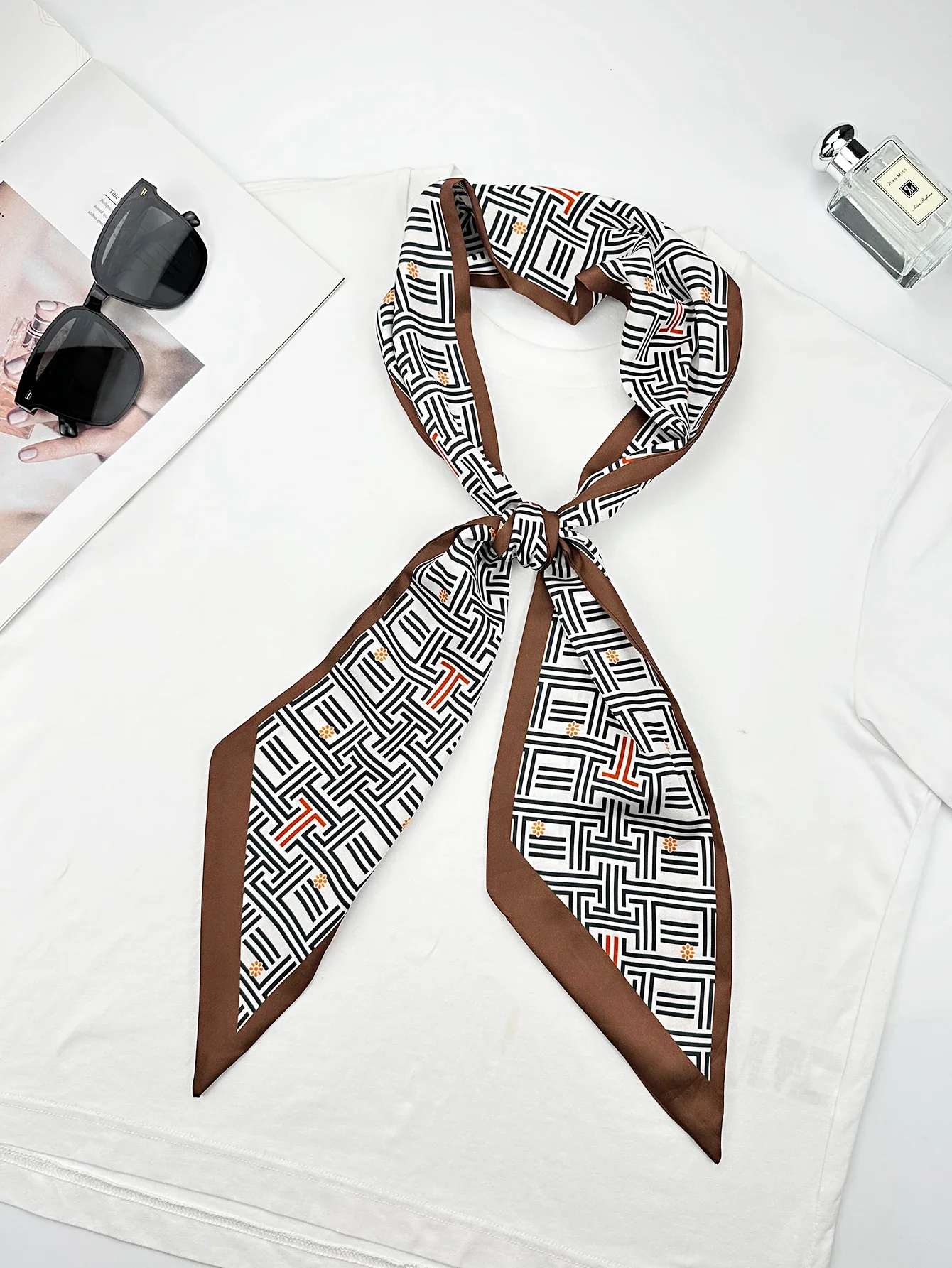 Foulard en soie pour femmes, F - Women Fashion Necktie avis et prix