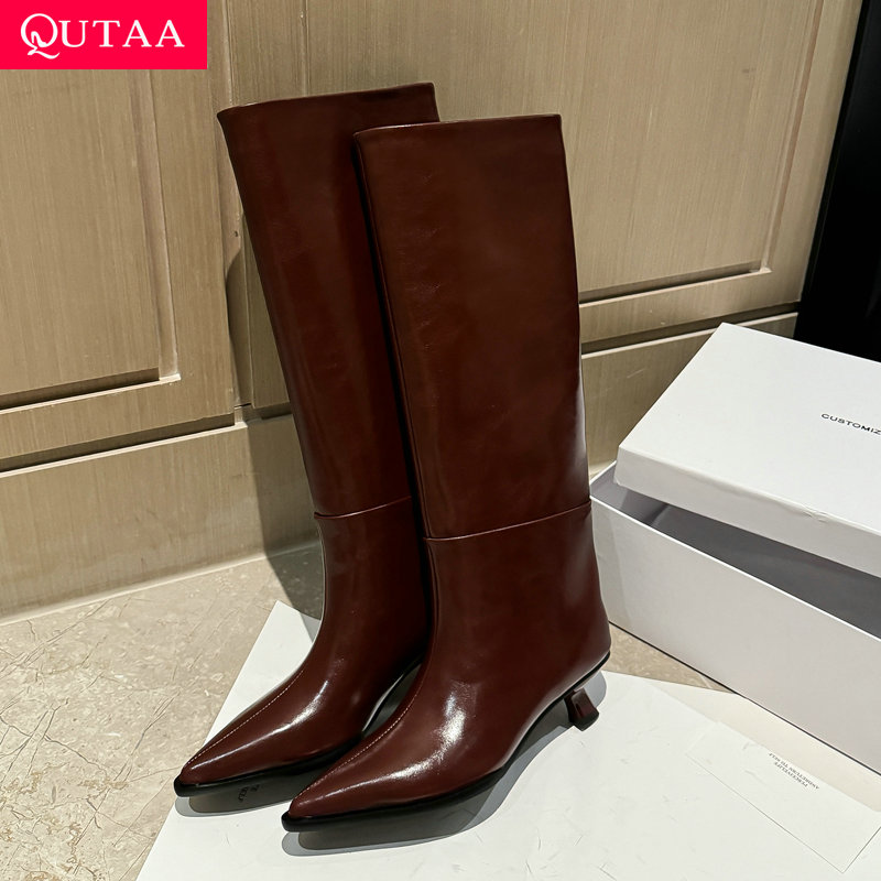 QUTAA mode nouvelles femmes ge - Women'S Fashion Knee High Boots avis et prix