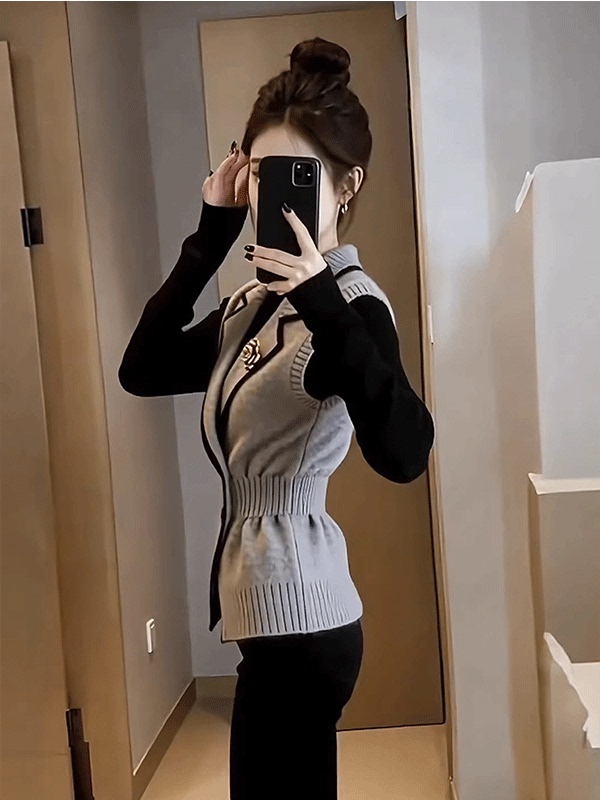 Gilet élégant en maille cintré - Women'S Fashion Vest Tops avis et prix