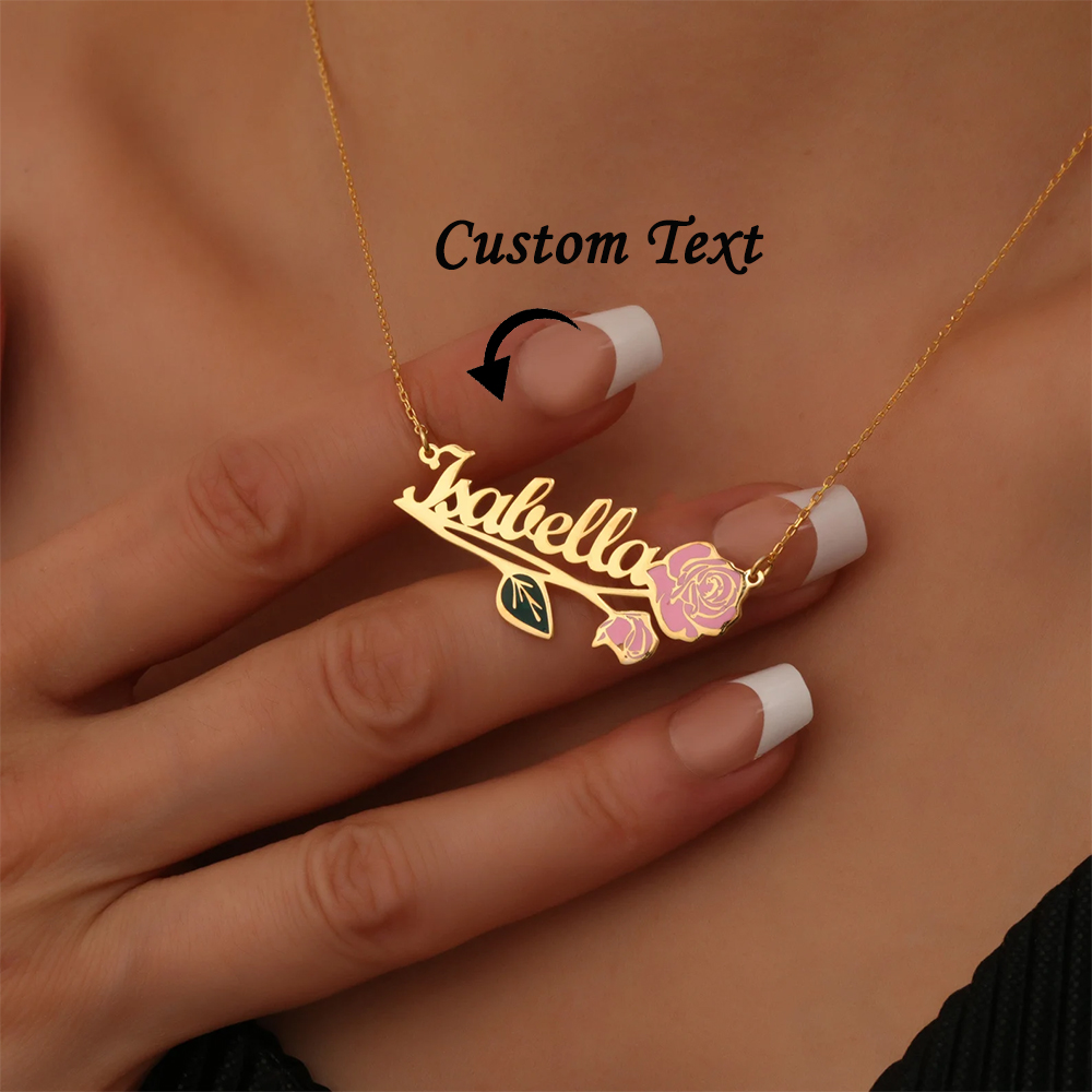 Collier personnalisé avec fleu - Women Fashion Names avis et prix