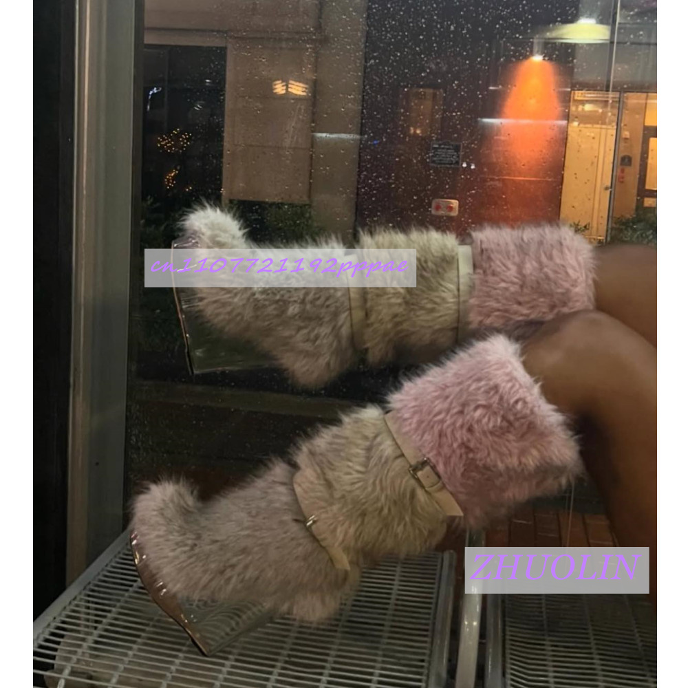 Bottes compensées transparente - Women'S Fashion Knee High Boots avis et prix