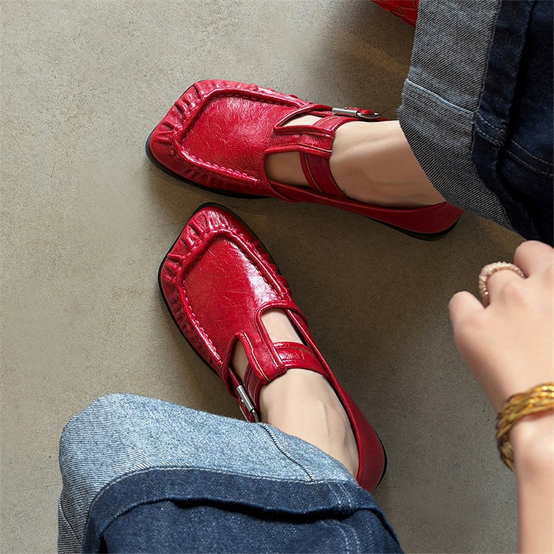 Chaussures en cuir véritable p - Women'S Fashion Shoes avis et prix
