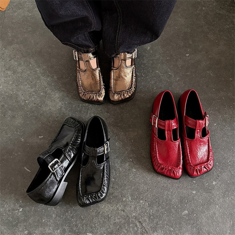 Chaussures en cuir véritable p - Women'S Fashion Shoes avis et prix