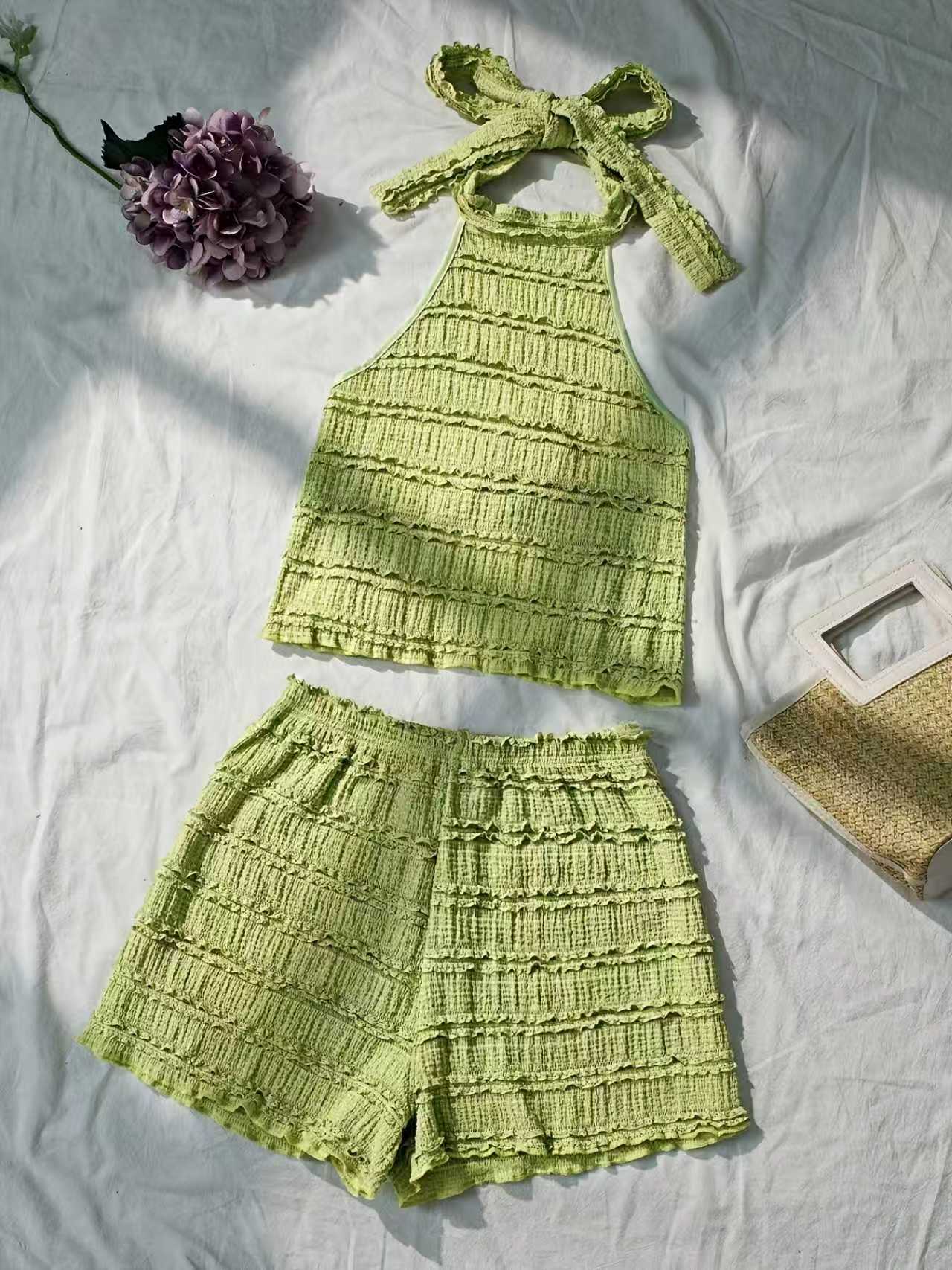 Ensemble haut et short de plag - Lace Trim Cami avis et prix