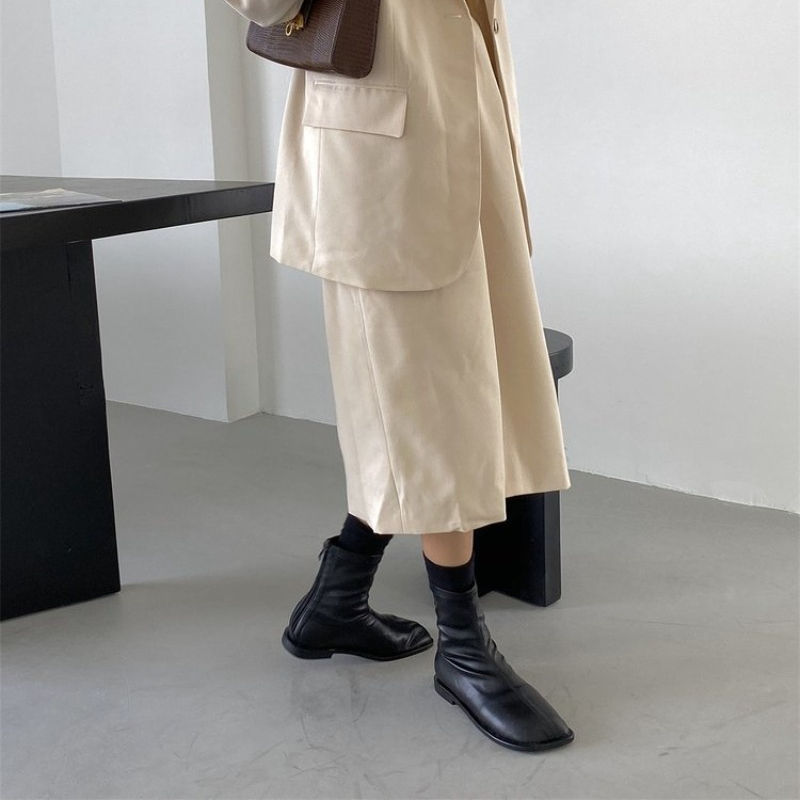 Bottes d'automne en cuir vérit - Women'S Fashion Korea avis et prix