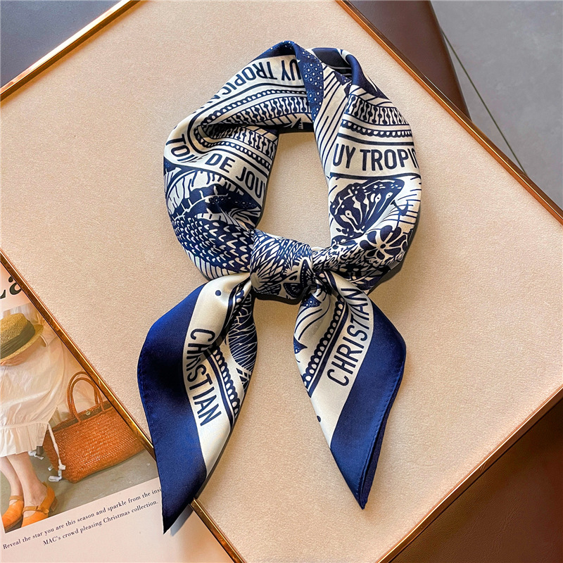 Mouchoir en Satin de soie impr - Women Fashion Necktie avis et prix