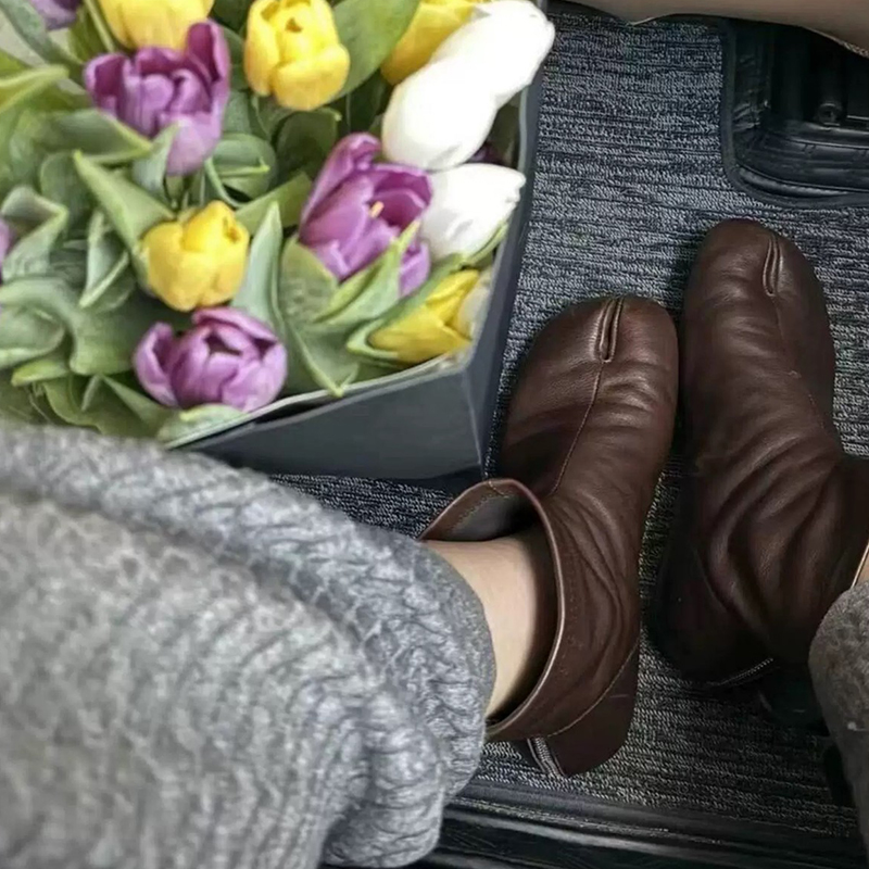 Bottines à bout fendu de marqu - Women'S Fashion Korea avis et prix