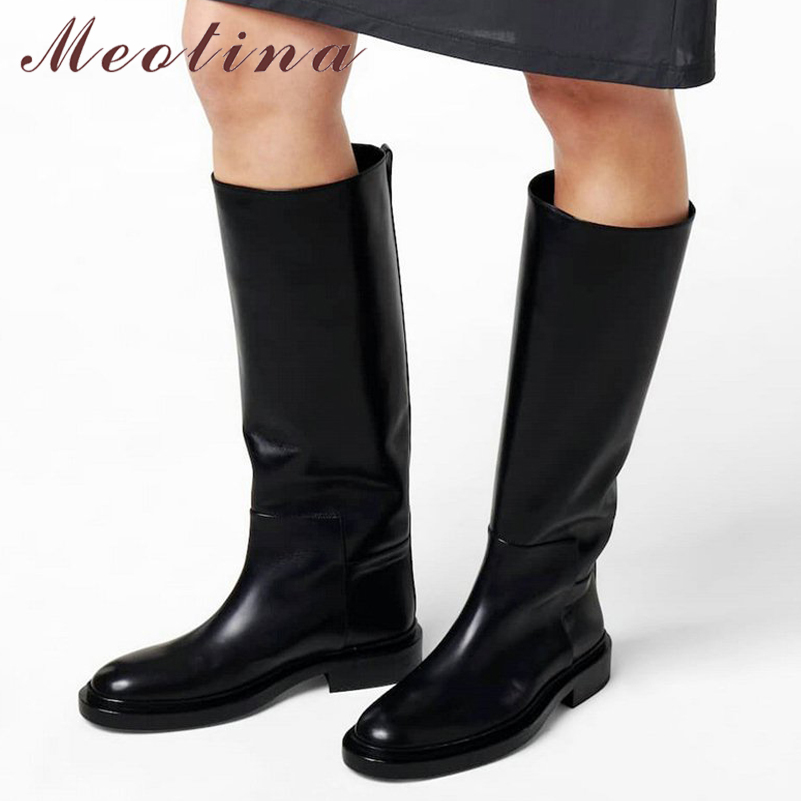 Meotina femmes en cuir véritab - Women'S Fashion Knee High Boots avis et prix