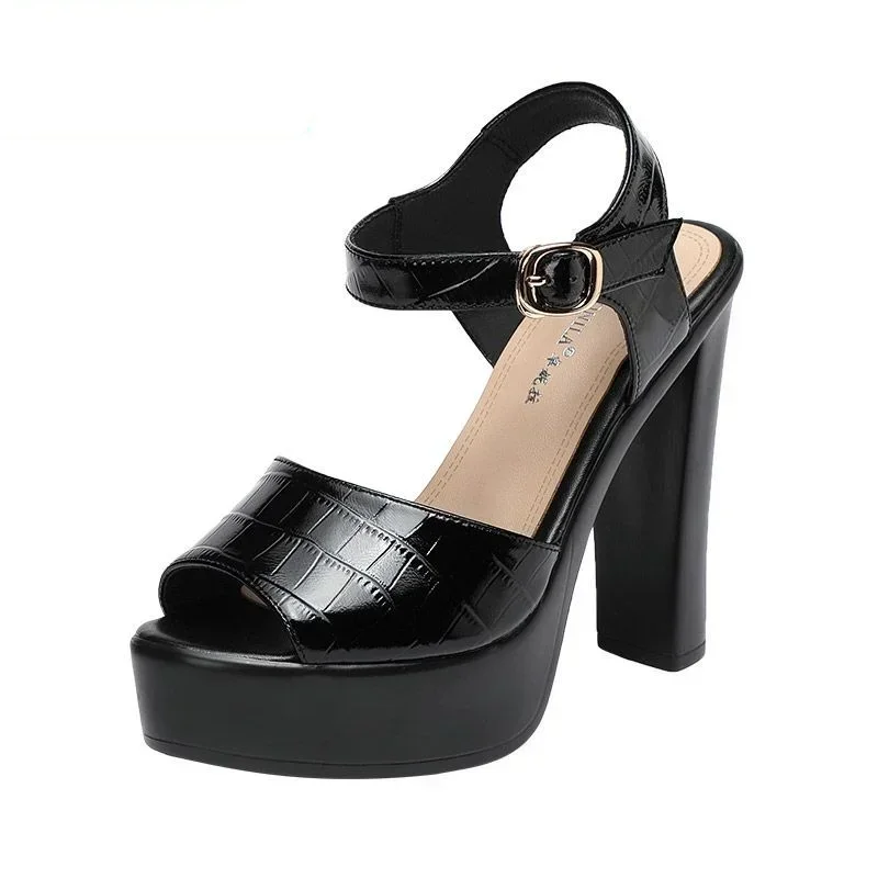 Sandales en cuir véritable à l - Women'S Fashion Korea avis et prix